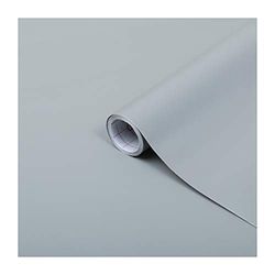 d-c-fix vinil adesivo móveis cinzento unicolor mate autocolante impermeável decorativo para cozinha, armário, porta, mesa papel de parede forrar rolos lâminas 90 cm x 2,1 m