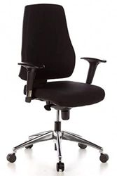 hjh OFFICE Cadeira de escritório cadeira giratória Pro-Tec 200 tecido ergonómico encosto ajustável em altura preto