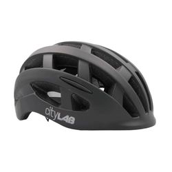 MVTEK Casco City Lab Nero. Casco bici uomo e donna. Casco da bicicletta adulti 55-58cm con luce LED. Casco bici in policarbonato omologato, regolabile, traspirante, ergonomico. Casco da bici 240gr.