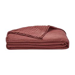 ESSIX Plain Cotton Gauze Blanket, Jazzy, 130 x 170 cm