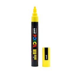 Faber-Castell uni-ball 182502 - Marcador POSCA con punta redonda, ancho de trazo 1,8-2,5 mm, amarillo claro, amarillo