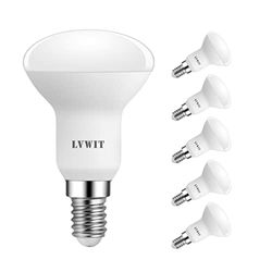 LVWIT Lampadine LED R50 Riflettore, Attacco E14, 4.9W Equivalenti a 40W, Luce Bianca Calda 2700K, 470Lm, Risparmio Energetico, Non Dimmerabile, Confezione da 6 Pezzi