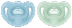 Tigex 10175214evoelige fopspenen 0-6 maanden 100% siliconen voor zachte huid BPA-vrij Blauw en Groen Pak van 2,0-6 Maanden,Blauw en Groen.