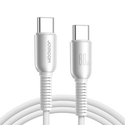 Joyroom S-A51 Cutting-Edge Series 60W Type-C naar Type-C snellader datakabel, 4ft lengte, lichtgrijs