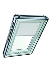 Roto Store Plissé Originale ZFA - Rail de Guidage Argent - Plissé pour Fenêtres de Toit de la Série Q - Taille 134/098 | 13/09 - Couleur du tissu Blanc