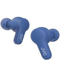 JVC Auriculares Inalámbricos Bluetooth Deportivos | Control Táctil | 3 Modos de Sonido | 24h de Batería | Bluetooth 5.3 | Almohadillas 4 Tallas XL a S | Resistente a Salpicaduras | Azul - HA-Z77T