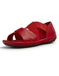 CAMPER Dames Right Nina-k201367 X-Strap sandaal, rood, 35 EU