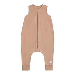 LÄSSIG Kinderslaapoverall mouwloos 1,0 TOG ademend mousseline GOTS-gecertificeerd/Sleeping Jumper maple, maat 110/116