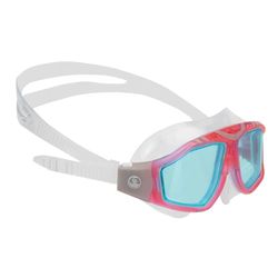 AQUASTIC Tcehnologia Mako in Rose Masque de plongée, pour adulte, avec protection UV, anti-buée, en polycarbonate et silicone, ajustement réglable, étanche et confortable, large champ de vision