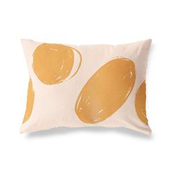 BonaMaison Oranje-Gebroken Wit Decoratieve Kussensloop, Kussenhoezen Bank, Decoratieve Kussenhoesjes, Kussensloop; Sofa, Slaapkamer, Kantoor, Auto 45x60 Cm - Ontworpen en vervaardigd in Turkije