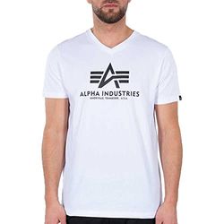 Alpha Industries Basic V-Neck T Shirt för män White