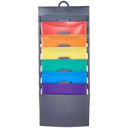 Amazon Basics Hanging 6 Pocket File Folders - 36 inches, Multicolor