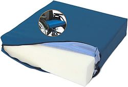 OrtoPrime Anti-decubitus kussen, visco-elastisch, orthopedisch, traagschuim, therapeutisch kussen voor rolstoel, thuis, auto en kantoor
