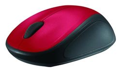 Logitech M235 Wireless Mouse, 2.4 GHz with USB Unifying Receiver, 1000 DPI Optical Tracking, 12 Month Battery, Compatible with PC, Mac, Laptop, Chromebook - Red