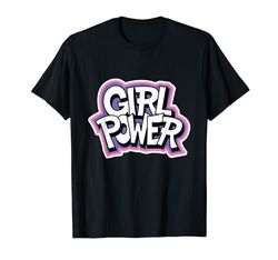 Awesome Girls Women's Day March T shirt, Women's Girls Power Maglietta