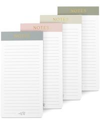 Beautiful Magnetic Notepads for Fridge - Set Of 4 Modern Note Pads With Lined Pages to Easily Write Notes & Make Grocery/Shopping Lists - The Perfect To Do Pad w/Strong Magnets for Your Refrigerator