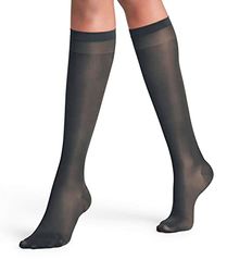 FALKE Vitalize 20 DEN W Kh transparente con compresión 1 par, Calcetines largos Mujer, Gris Graphite 3146, 35-38