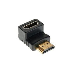 InLine 17600H HDMI-adapter, stekker/bus, schuin onder, vergulde contacten, compatibel met 4K2K