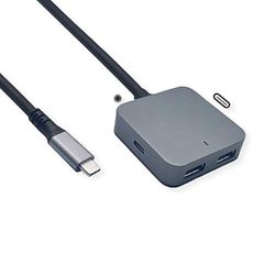 VALUE usb 3.2 Gen 1 hub, 4 poorten (2x USB-A + 2x USB-C), met verlengkabel, 3m