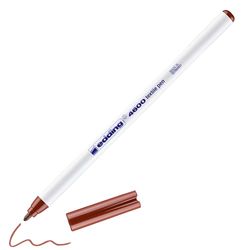 edding 4600 rotulador textil - marrón - 1 rotulador para tela - punta redonda de 1 mm - rotuladores textiles permanentes para dibujar en tejidos, resistentes a lavados de hasta 60 °C