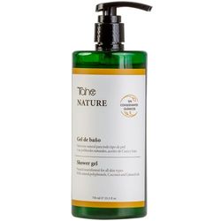 Tahe Nature - Gel da bagno senza solfati con polifenoli naturali e oli di cocco e lino, 750 ml