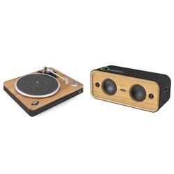 Bundle House of Marley Stir It Up Giradischi Bluetooth senza fili e Get Together 2 XL Altoparlanti portatili senza fili Bluetooth, Tecnologia Bluetooth 5.0, Materiali riciclati e di produzione sosteni