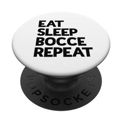 Divertido jugador de pelota de bochas comer dormir bochas repetir PopSockets PopGrip Intercambiable