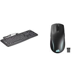 Logitech K120 Wired Business & Corsair M75 WIRELESS RGB Lightweight FPS