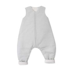 Julius Zöllner Jumper Combinaison doublée en Mousseline - Rembourrage Chaud 2,5 tog - Lavable à 40 °C - Fabriqué en Allemagne - Certifié Öko-Tex Standard 100 - Gris - Taille 92