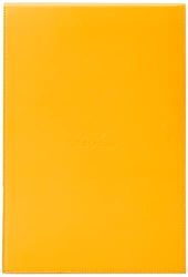 RHODIA 118198C - Case Clipboard + Stapled Notepad N°19 Orange - A4+ - Small Squares - 80 Detachable Sheets - White Clairefontaine Paper 80 g/m - Pencil Holder - Faux Leather