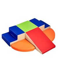 VEVOR 6 PCS Juego de Juguetes de Escalada de Espuma, Bloques de Escalada de Cuero Sintético, Juego de Actividades para Trepar y Gatear en Interiores Fácil de Limpiar, para Niños de 6 Meses a 3 Años