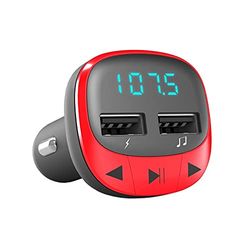 Trasmettitore FM per auto con microSD e MP3, ideale per riprodurre musica da dispositivi in auto.