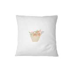 Bona Basics, Funda De Cojín Decorativa, Funda De Cojín Decorativa, Decoración del Hogar, para Sofá, Cafetería, Tamaño: 45X45 Cm, ​​Color: Blanco
