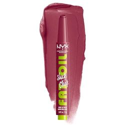 NYX Professional Makeup Fat Oil Slick Click, Bálsamo Labial Brillante Hidratante, Para unos Labios Heavys, 12h de Hidratación, Con Aceites de Aguacate, Frambuesa y Mora, Tono: That's Major, 2 g