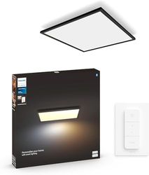 Philips Hue White Ambiance Aurelle Smart LED Panel Light Inc. Dimmer Switch [60x60cm - Black] for Indoor Home Smart Lighting, Wall, Ceiling, Bedroom, Livingroom