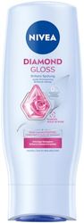 NIVEA Diamond Gloss Brillanz Balsamo nutriente per capelli con particelle di diamante e olio di rosa, balsamo intensivo per una lucentezza brillante (200 ml)