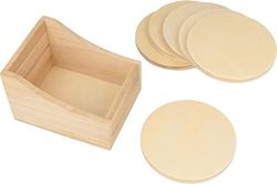 Artemio Set of 6 Wooden Coasters 10 cm Round
