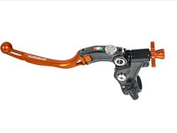 Commande d'embrayage à câble Racing Accossato avec Levier articulé coloré (Bouton+Levier+régulateur), avec Fixation Micro pour Benelli TNT 1130 de 2004 à 2006 CC 1130
