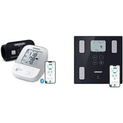 OMRON X4 Smart moniteur de tension artérielle avec Bluetooth + OMRON VIVA pèse personne avec moniteur de composition et avec Bluetooth