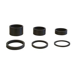 6 Lätt vikt UD kolmatt svart headset Spacer 1 1/20,3 cm – 2 mm, 3 mm, 5, 10, 15, 20 mm