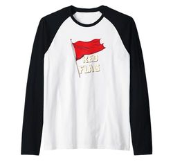 Fantastico Costume Bandiera Rossa Maglia con Maniche Raglan