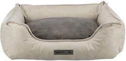 Calito Vital Letto Quadrato, 60 × 50 cm, Sabbia e Grigio