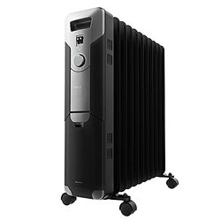 Cecotec Olieradiator ReadyWarm 11000 Space Black. 2500 W, 11-module, 3 Vermogensniveaus, 25 m² dekking, kabelcollector, eenvoudige bediening, handvat, wielen en dubbel veiligheidssysteem