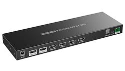 PremiumCord HDMI Matrix Switch 4:2, risoluzione UHD 4K 2160p 60Hz, Full HD 1080p, HDMI 2.0, HDCP 1.4/2.2, HDR, 3D, SPDIF, downscaling automatico