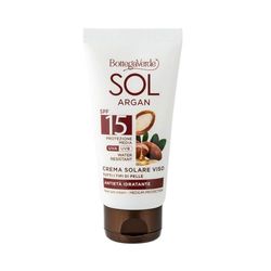 Bottega Verde - SOL Argan - Krem do twarzy - środek przeciwstarzeniowy nawilżający - SPF15 średnia ochrona (50 ml) - wszystkie rodzaje skóry