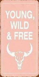 Decorative Fridge Magnet for Home Young, wild and free 5cm x 10cm