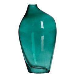 BigBuy Home Vaas, groen, glas, 12,5 x 8,5 x 24 cm