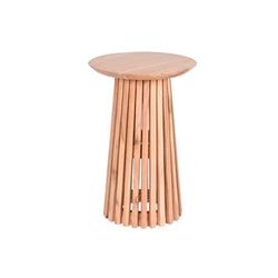 Home ESPRIT Table d'appoint Naturelle en Bois de Mindi 40 x 40 x 60 cm