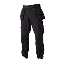 Top Swede 306173005C050 - Pantaloni da lavoro elasticizzati, modello 306 in 4 direzioni, colore: nero, C50