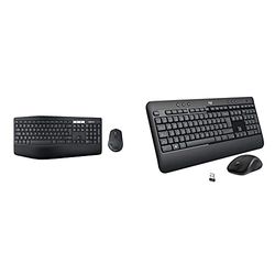 Logitech Mk850 Kit Tastiera E Mouse Wireless Multidispositivo, Wireless E Bluetooth 2.4 Ghz & Mk540 Kit Mouse E Tastiera Wireless 2.4 Ghz Per Windows Con Ricevitore Usb ‎Unifying